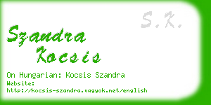 szandra kocsis business card